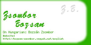 zsombor bozsan business card